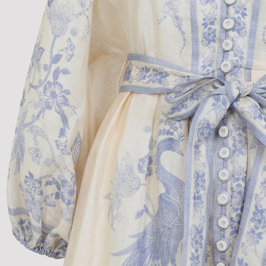 Zimmerman Indra Plunge Mini Dress