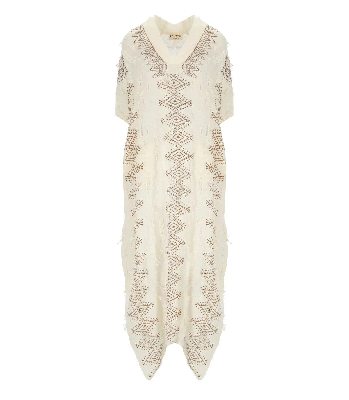 Pahiesa Formentera Ecru Kaftan Dress