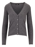 La Rose La Rose Cashmere Crop V Neck Cardigan