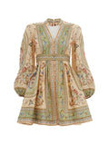 Zimmermann Roselight Linen Mini Dress