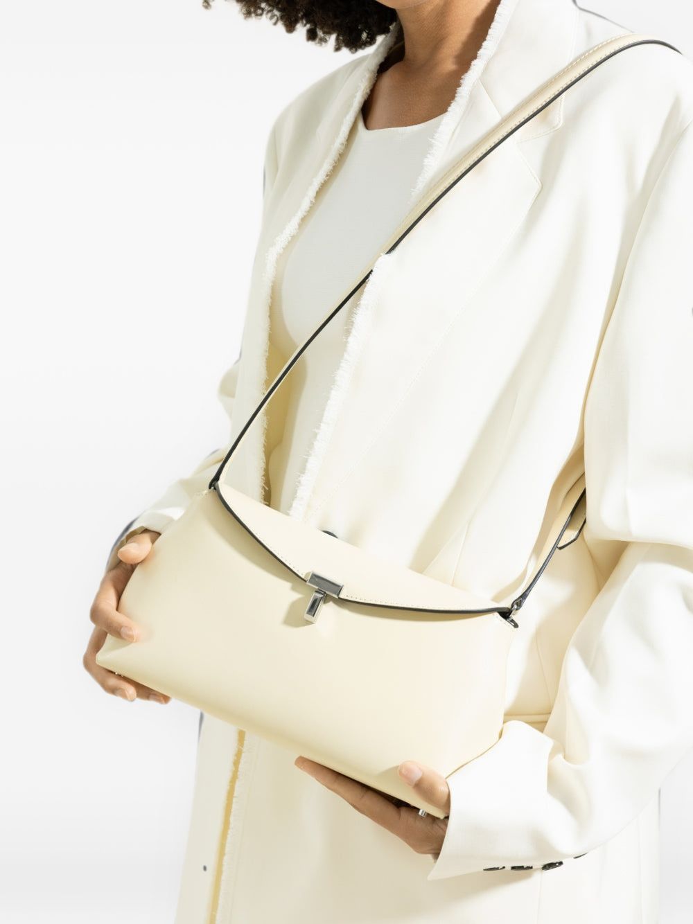 Toteme Pre T Lock Leather Clutch