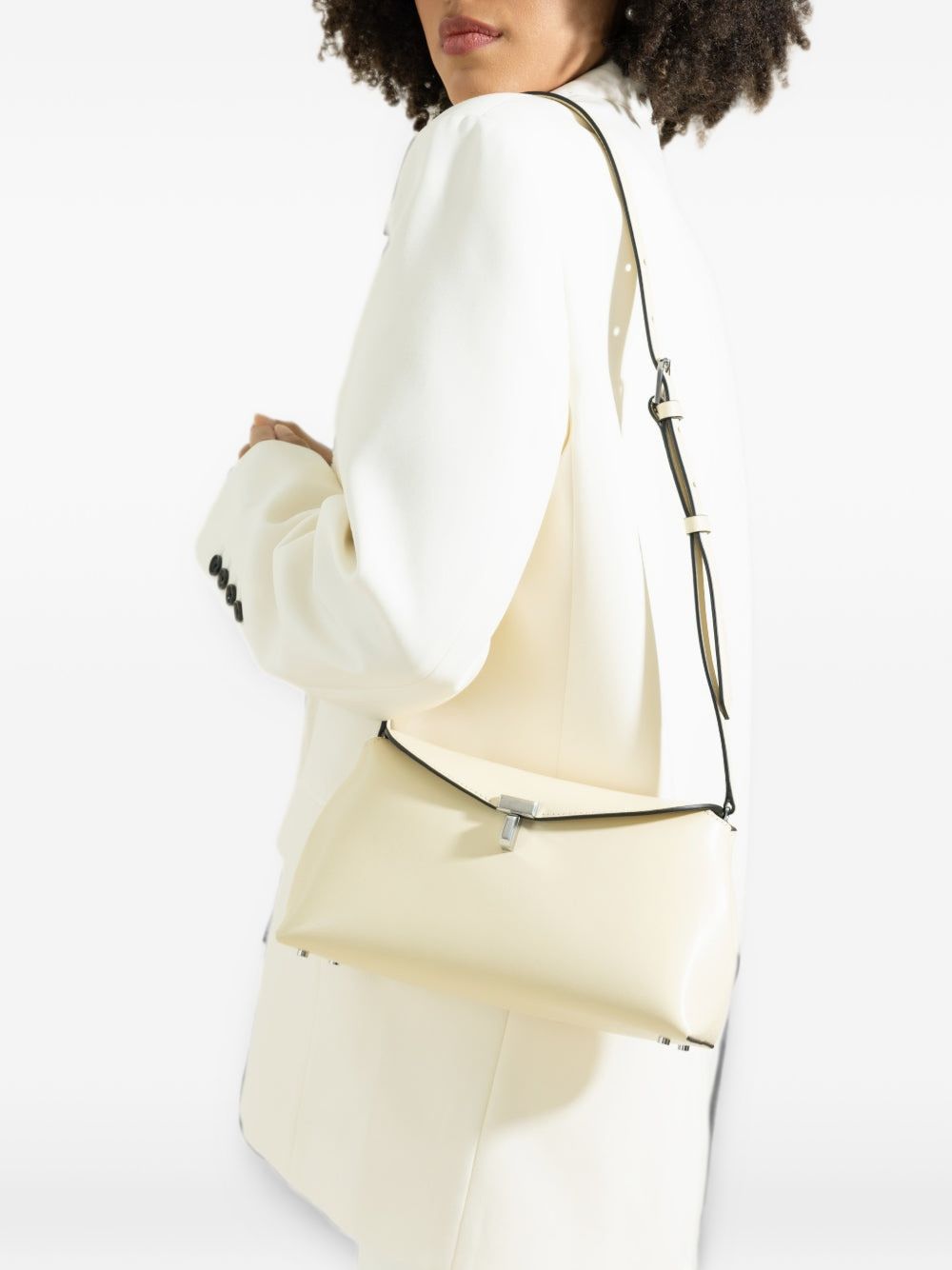 Toteme Pre T Lock Leather Clutch