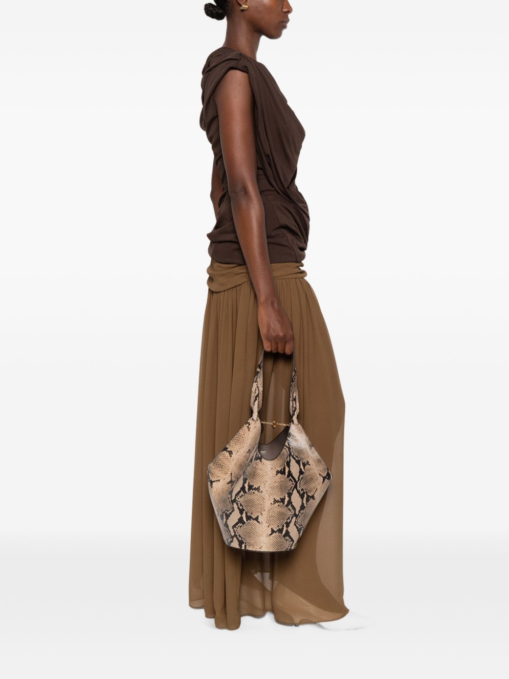 Khaite Lotus Small Leathet Bucket Bag