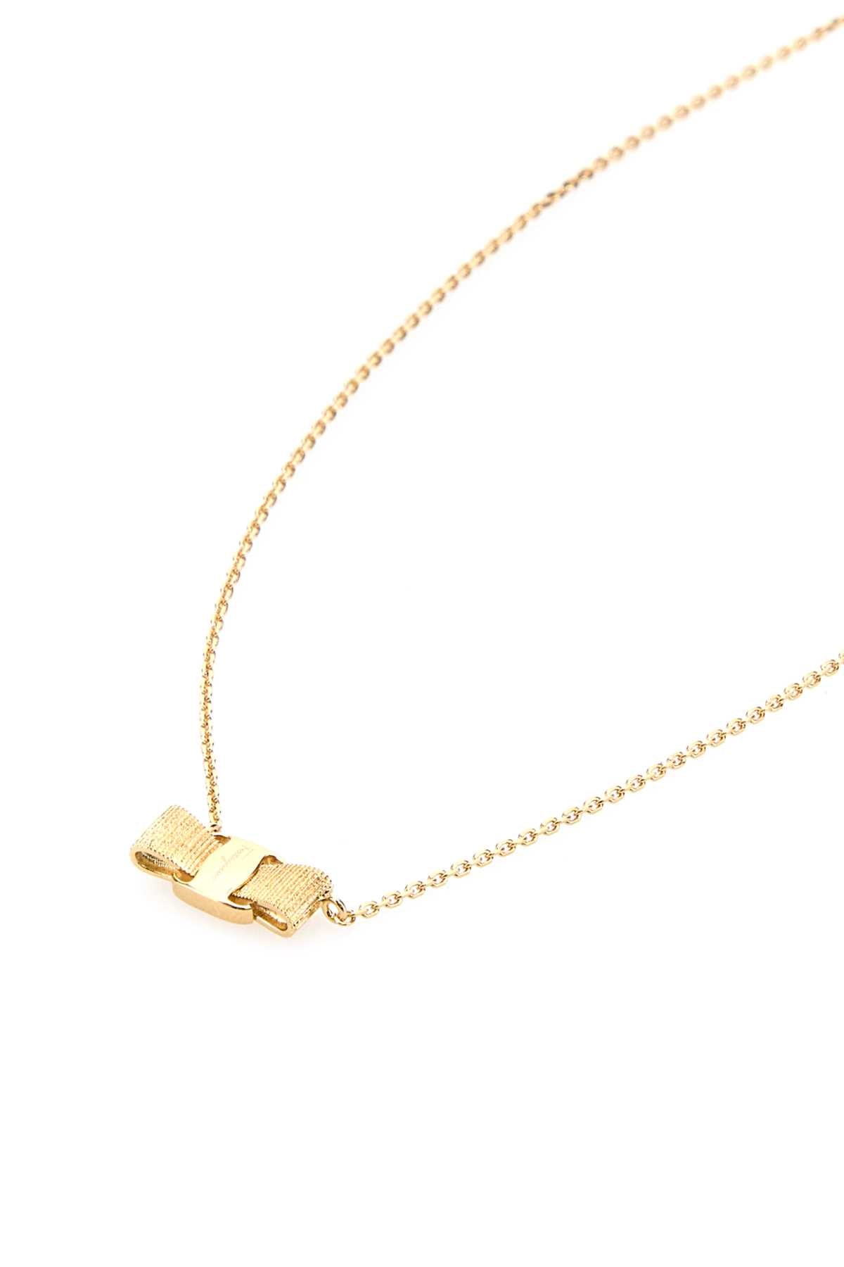 Salvatore Ferragamo Gold Metal Necklace