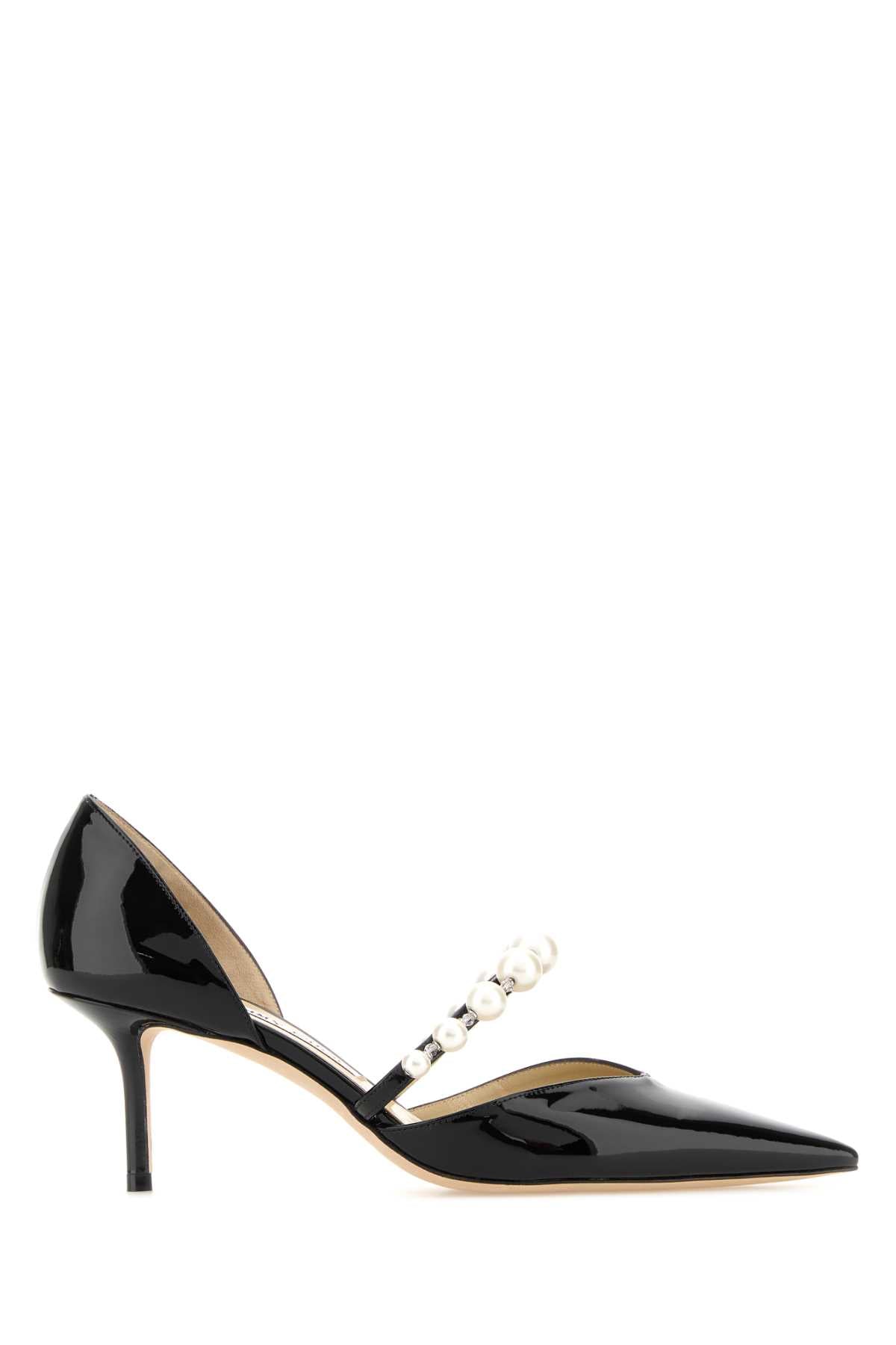Jimmy Choo Black Leather Aurelie 65 Pumps