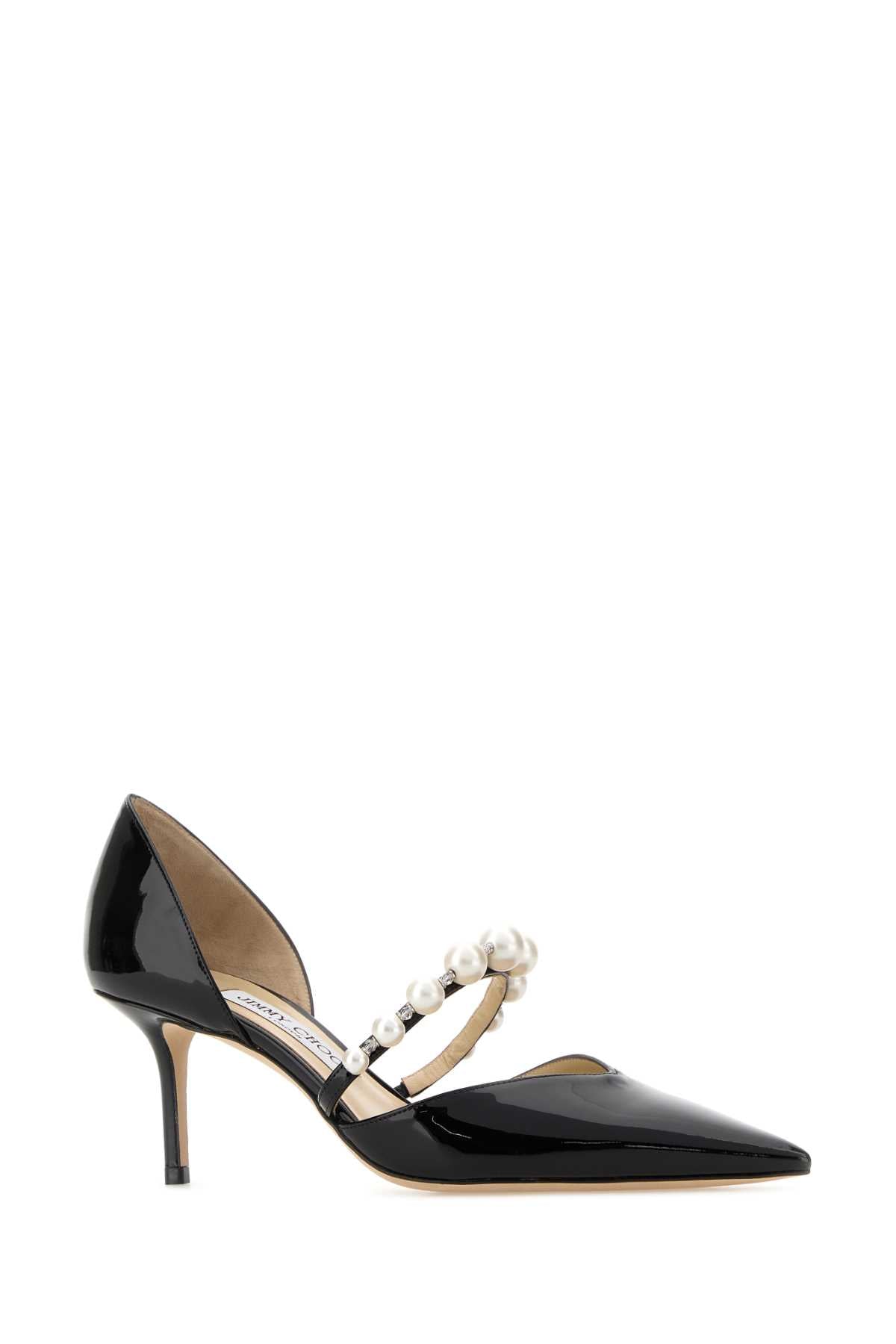 Jimmy Choo Black Leather Aurelie 65 Pumps