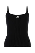 Courreges Black Viscose Blend Top