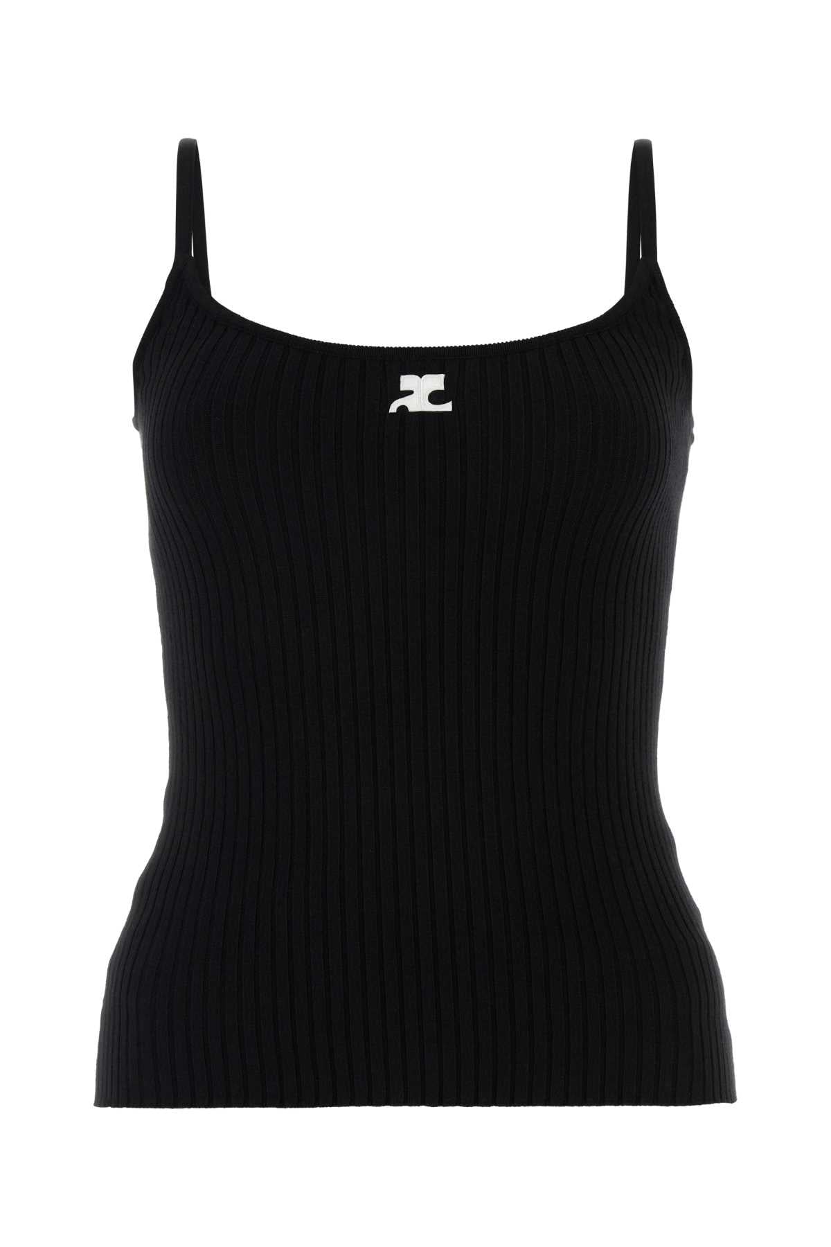 Courreges Black Viscose Blend Top