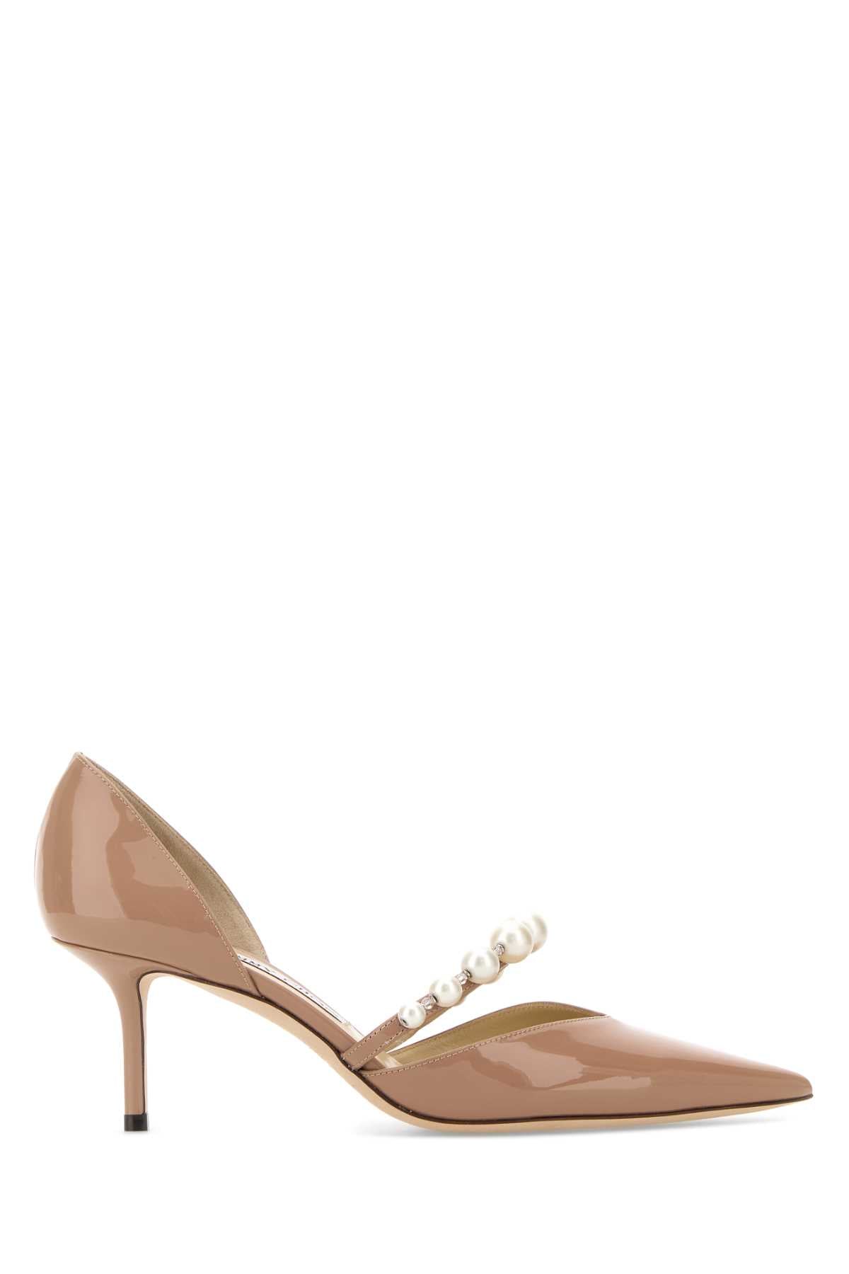 Jimmy Choo Antiqued Pink Leather Aurelie 65 Pumps