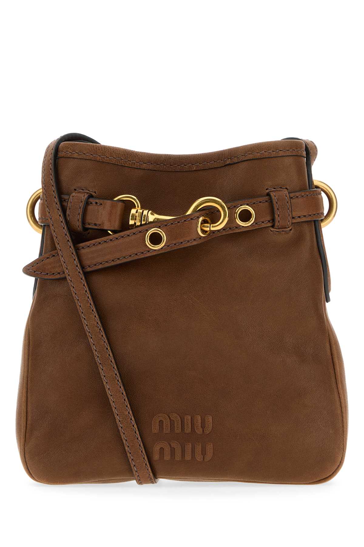 Miu Miu Caramel Nappa Leather Crossbody Bag