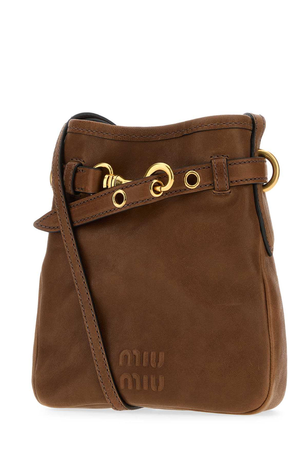 Miu Miu Caramel Nappa Leather Crossbody Bag