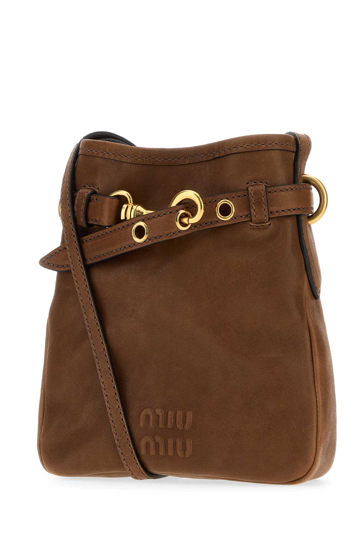 Miu Miu Caramel Nappa Leather Crossbody Bag