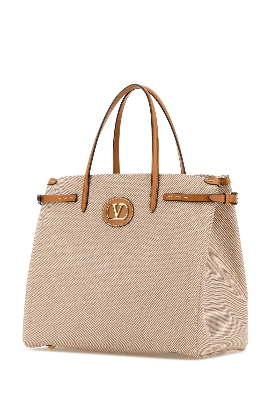 Valentino Garavani Two Tone Canvas Antibes Shopping Bag