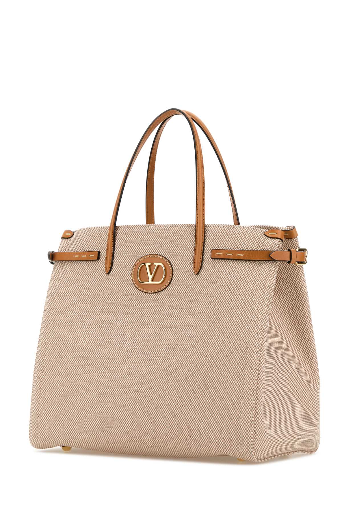 Valentino Garavani Two Tone Canvas Antibes Shopping Bag