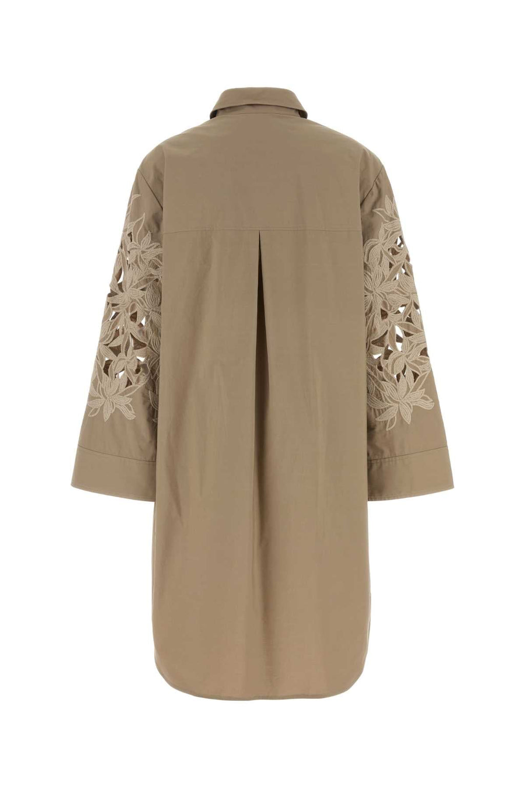 Agnona Dove Grey Poplin Shirt Dress