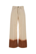 Alanui Two Tone Denim Wide Leg Jeans