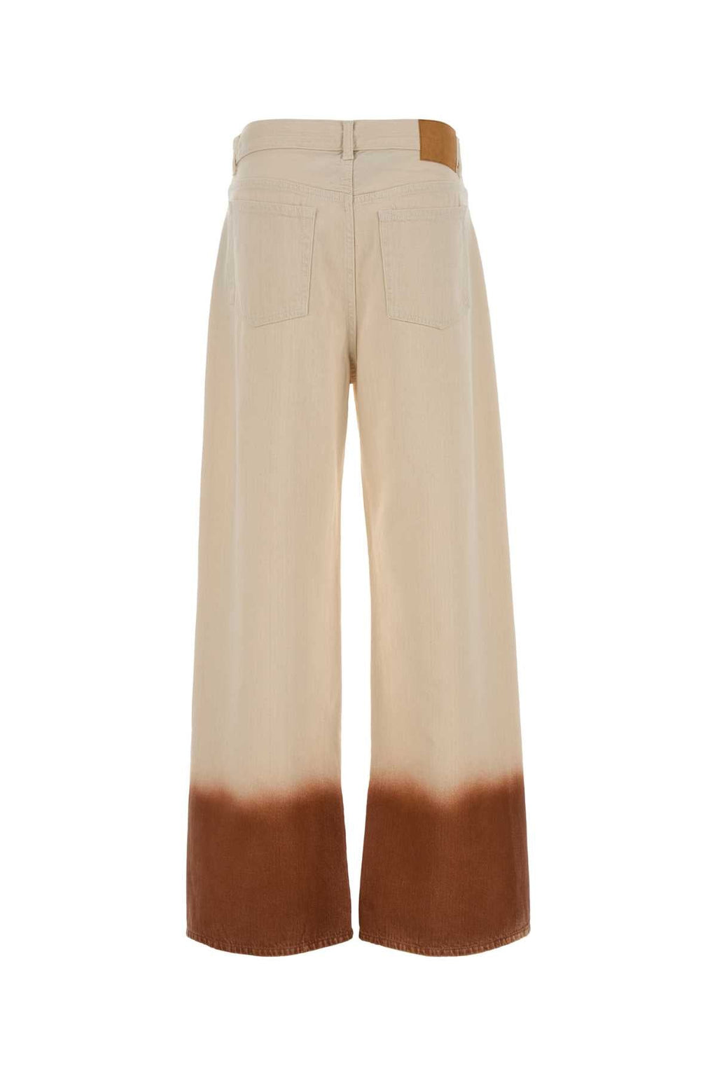 Alanui Two Tone Denim Wide Leg Jeans