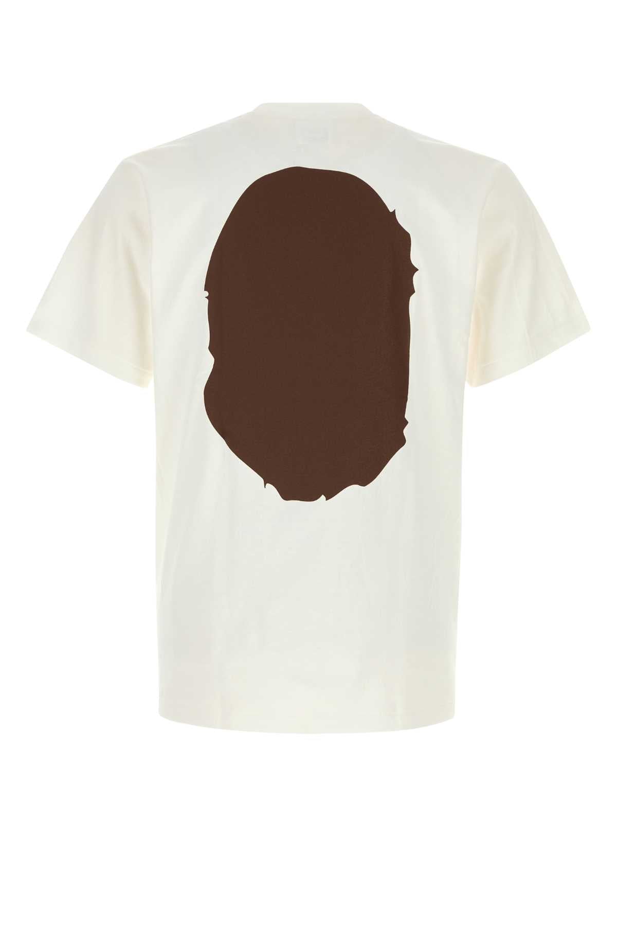 Bape White Cotton Big Ape Head T Shirt