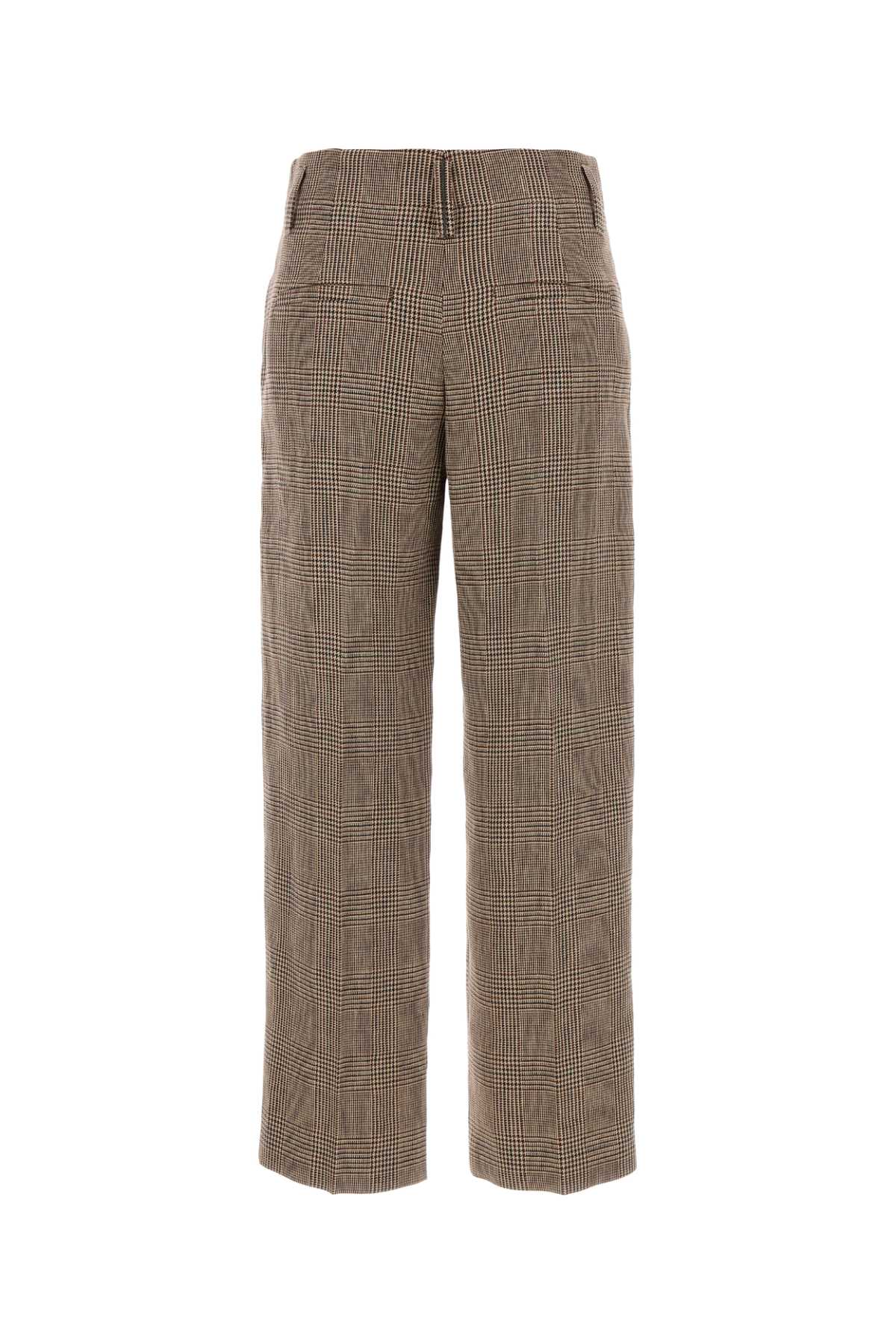 Brunello Cucinelli Embroidered Linen Pant