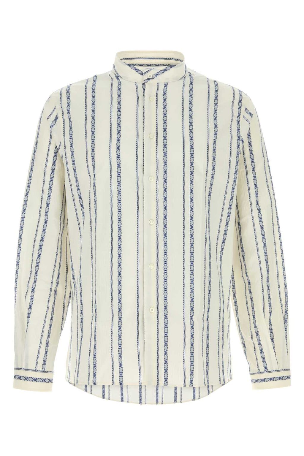 Brunello Cucinelli Embroidered Stretch Cotton Shirt