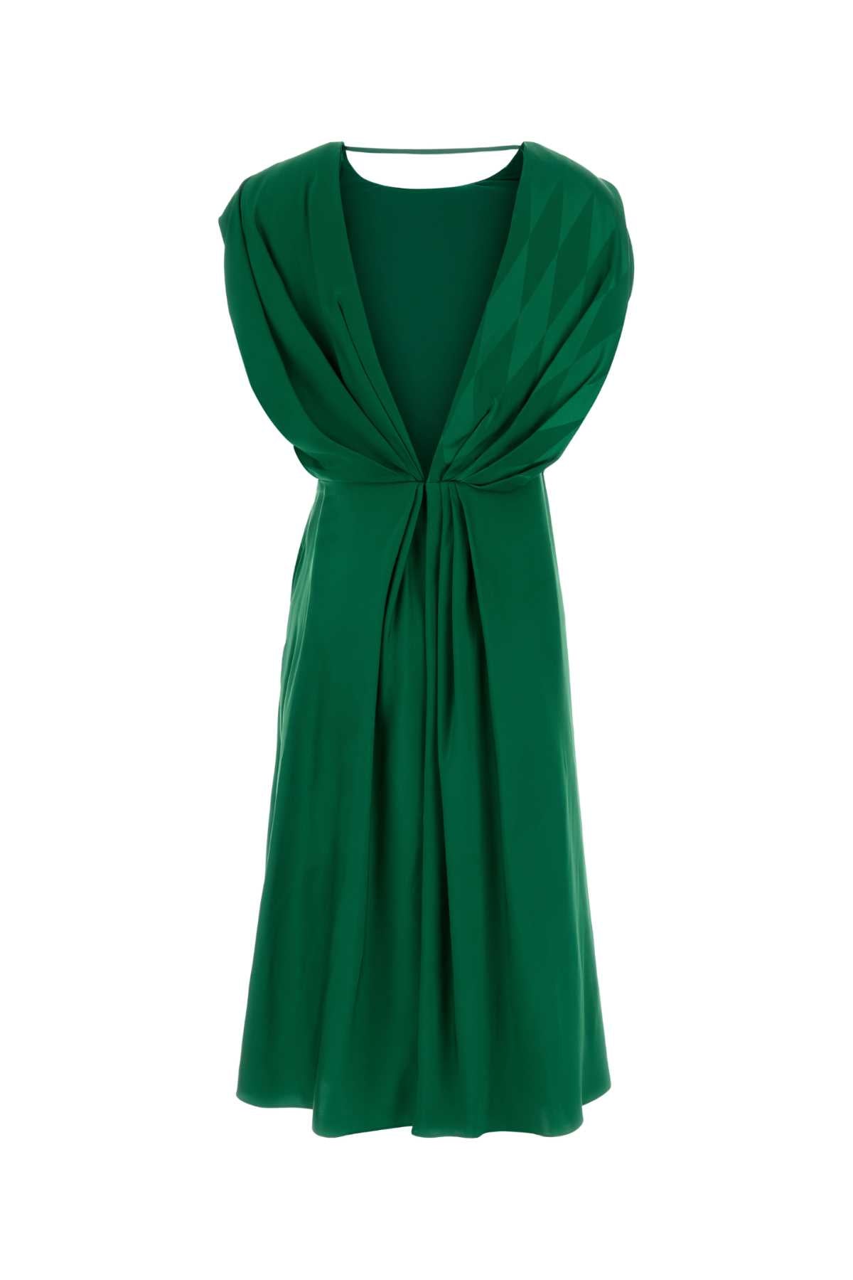 Versace Green Satin Dress