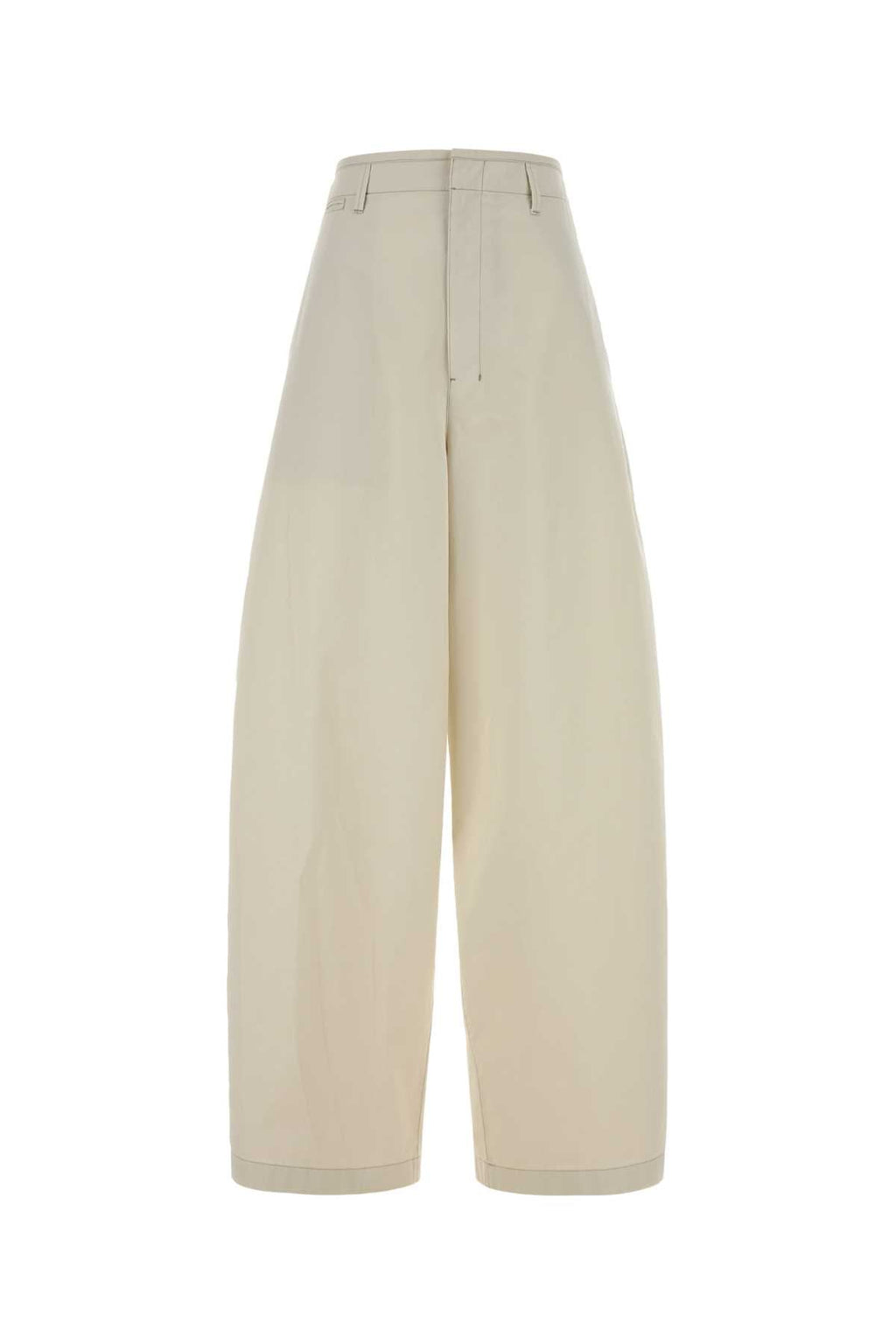 Lemaire Ivory Cotton Wide Leg Pant