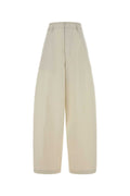 Lemaire Ivory Cotton Wide Leg Pant