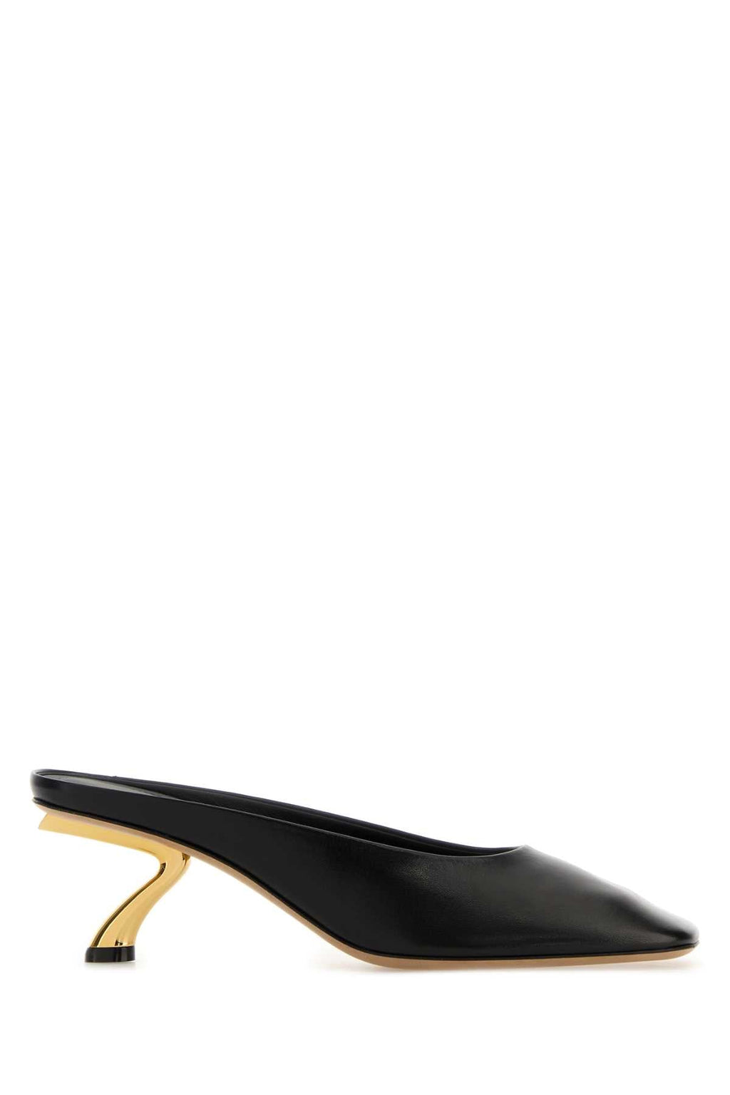 Salvatore Ferragamo Black Leather Safi 55 Mules