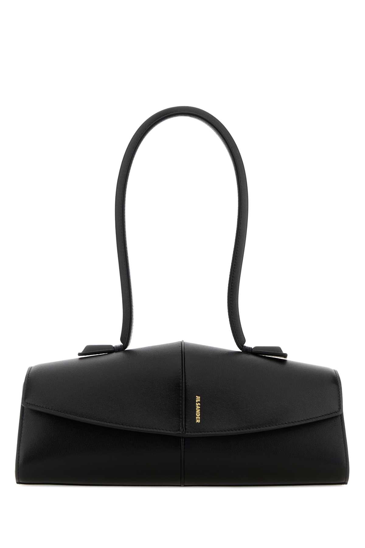Jil Sander Black Leather Linea Shoulder Bag