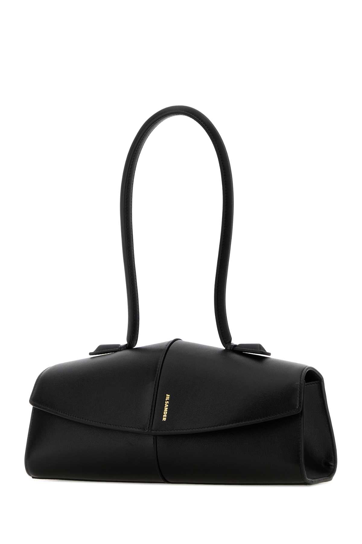 Jil Sander Black Leather Linea Shoulder Bag