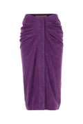 Valentino Garavani Purple Suede Skirt