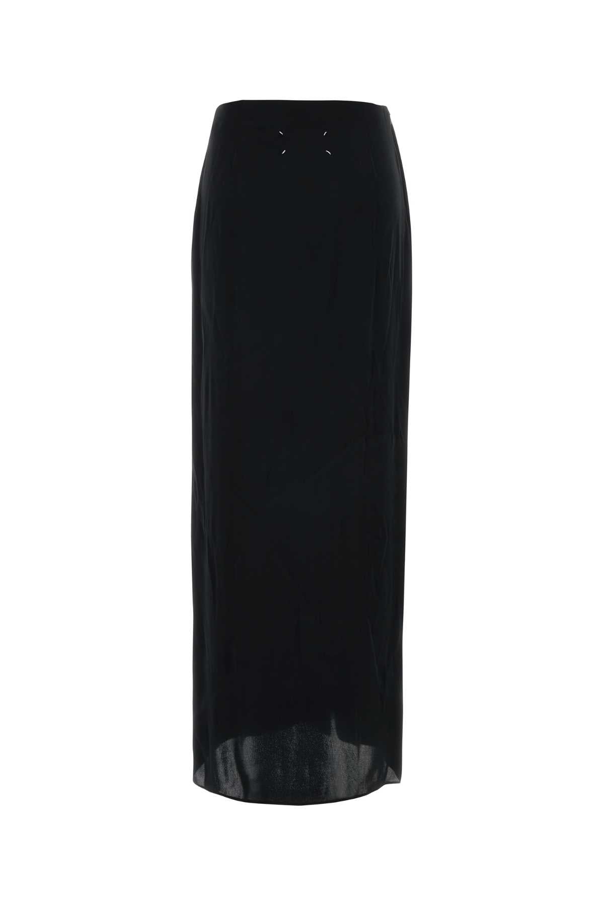 Maison Margiela Black Satin Skirt