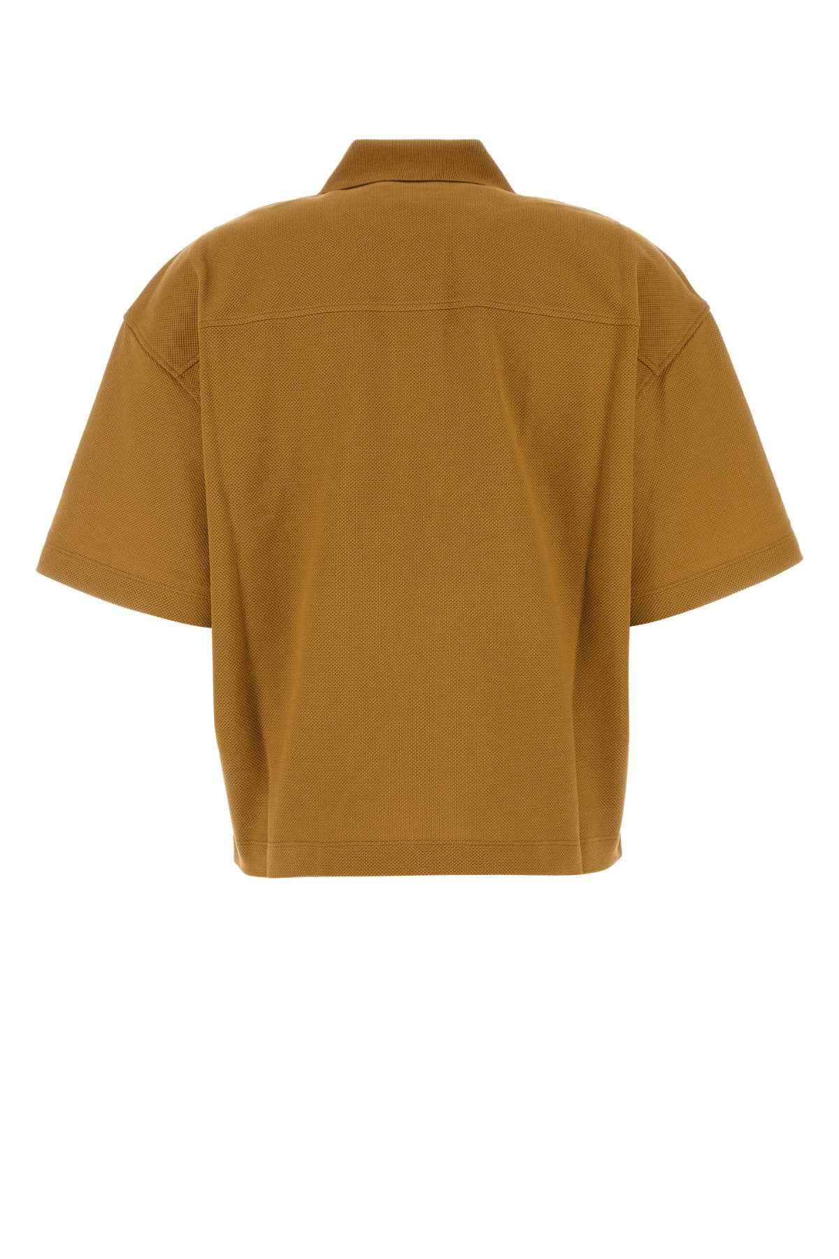 Saint Laurent Ochre Piquet Oversize Polo Shirt