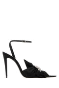 Saint Laurent Black Crepe Dove Pumps
