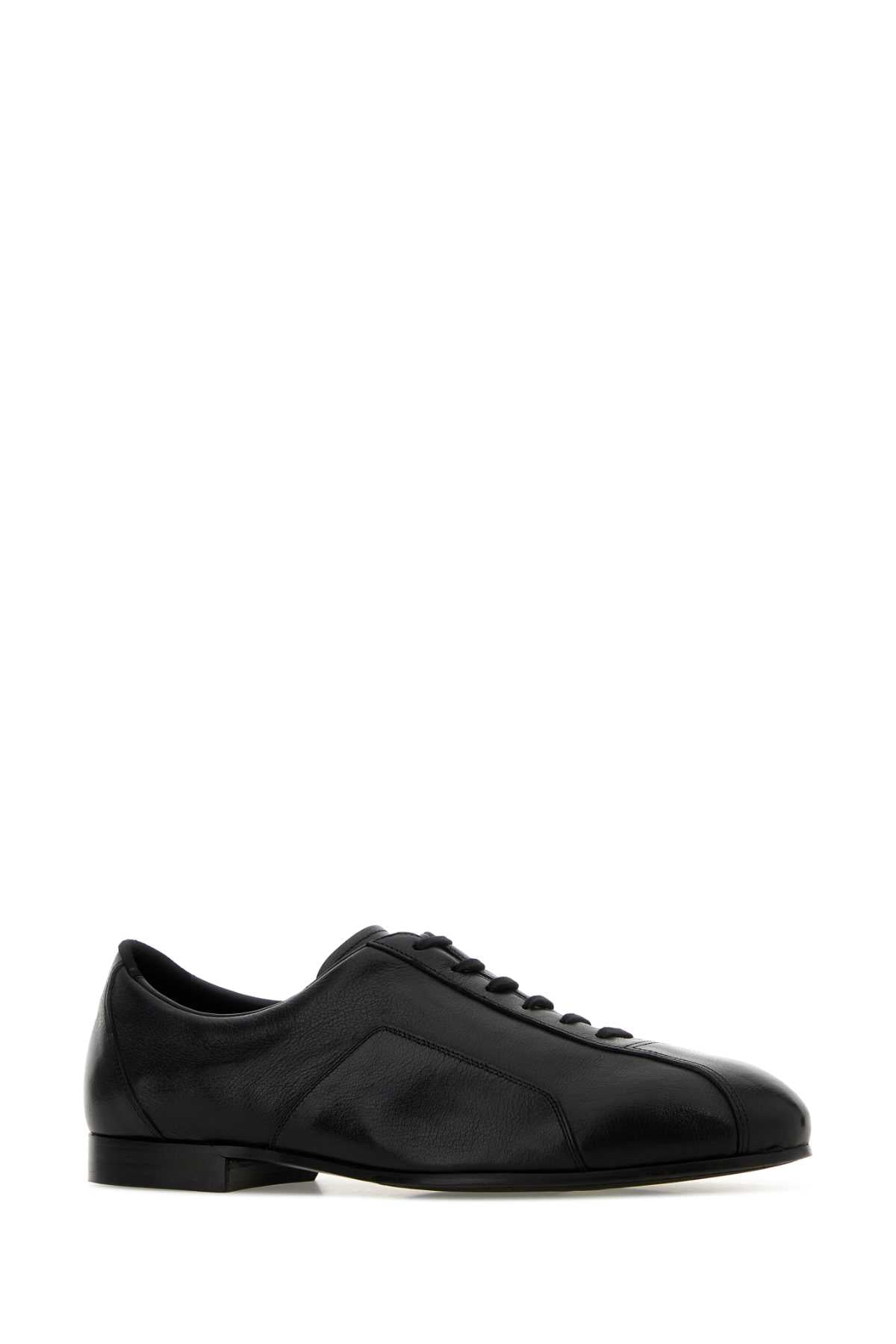 Jil Sander Black Leather Hamburg Lace Up Shoes