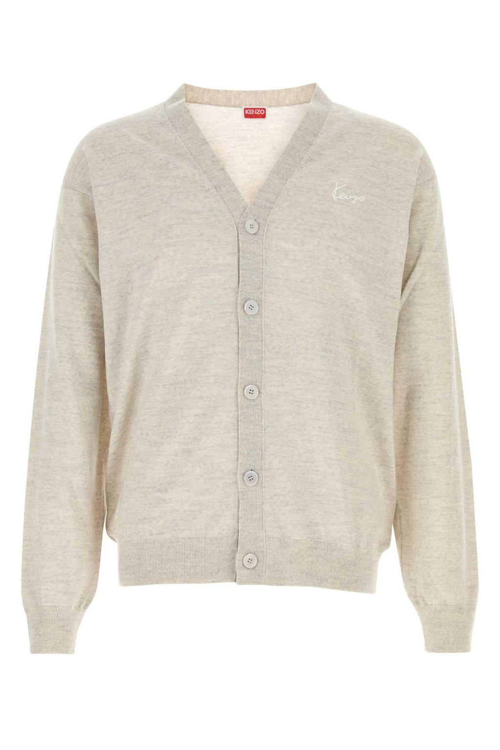 Kenzo Light Grey Wool Cardigan