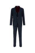 Brunello Cucinelli Navy Blue Silk Blend Suit