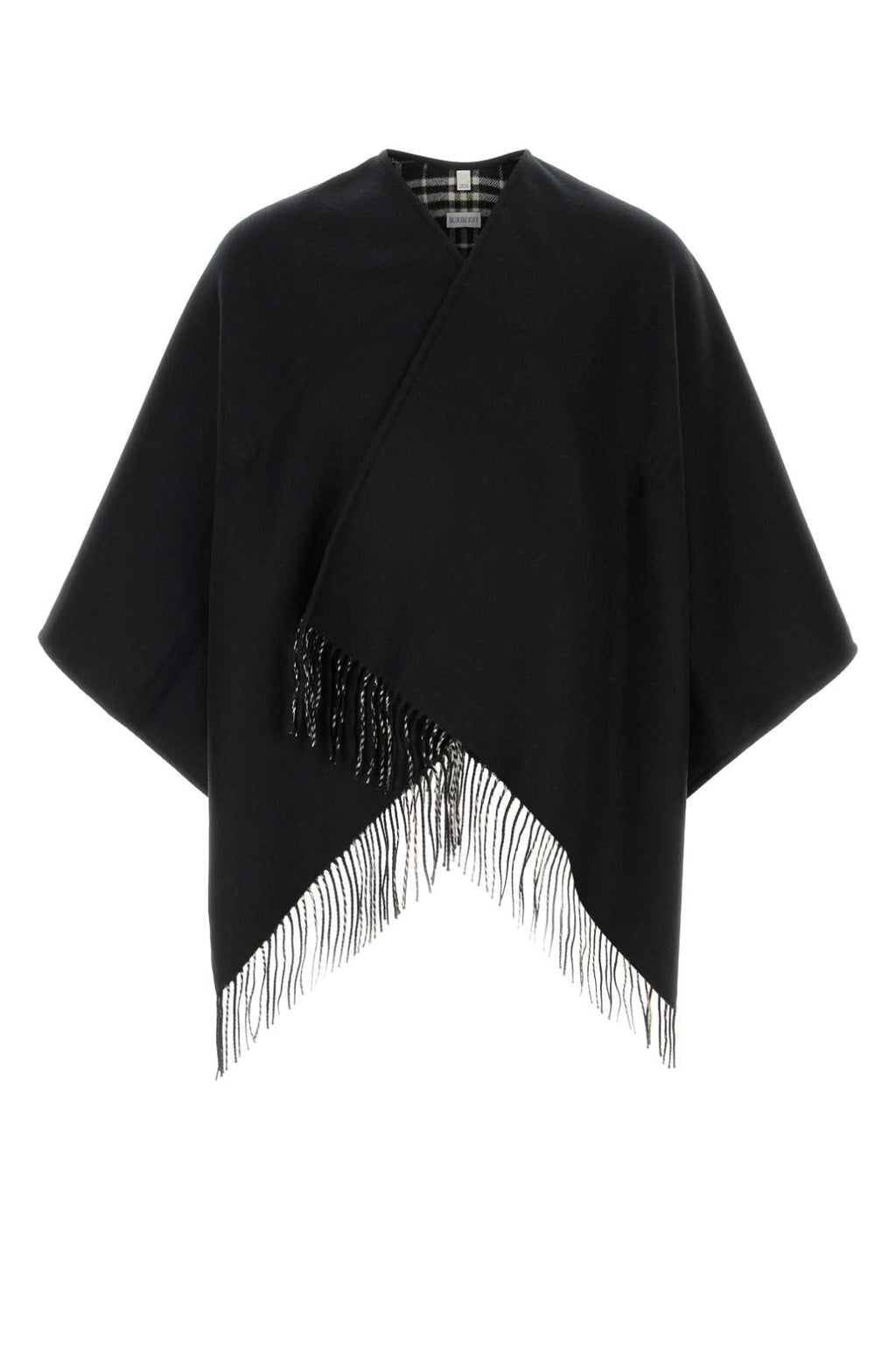 Burberry Black Wool Reversible Cape