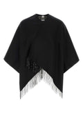 Burberry Black Wool Reversible Cape