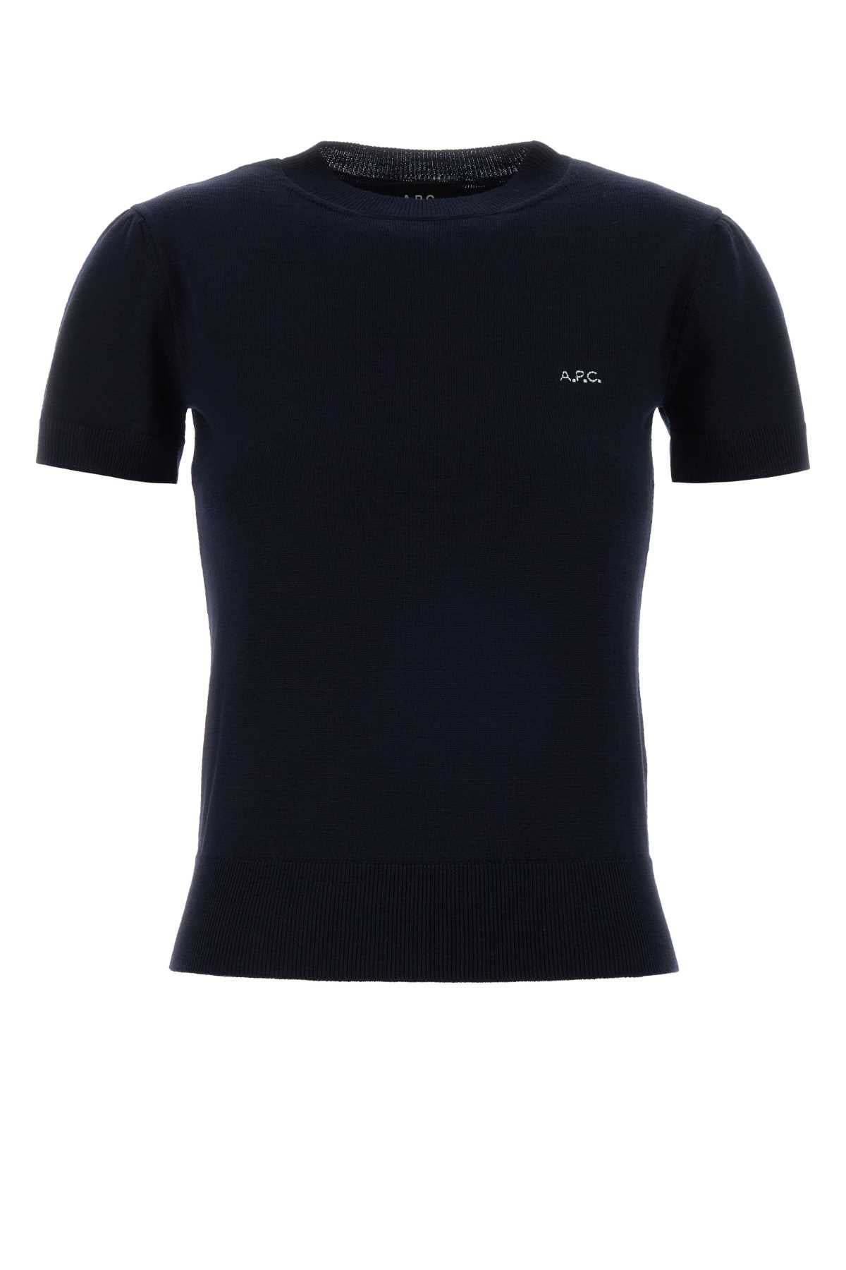 A.P.C. Dark Blue Wool Blend Gia Sweater