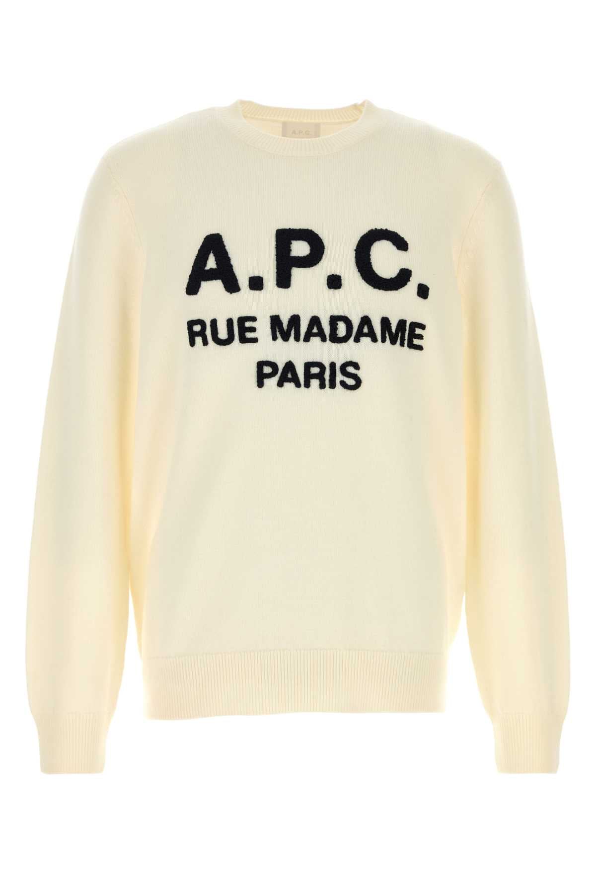 A.P.C. Cream Wool Maurice Sweater