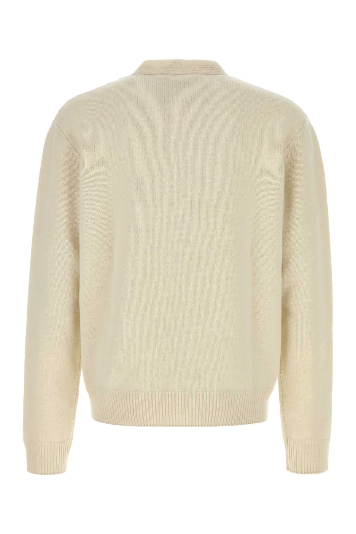 A.P.C. Ivory Wool Kevin Cardigan