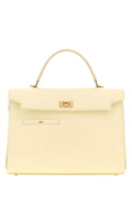 Anya Hindmarch Pastel Yellow Leather Mortimer Handbag