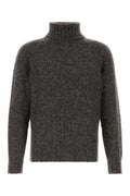 Brunello Cucinelli Melange Dark Grey Cashmere Blend Sweater