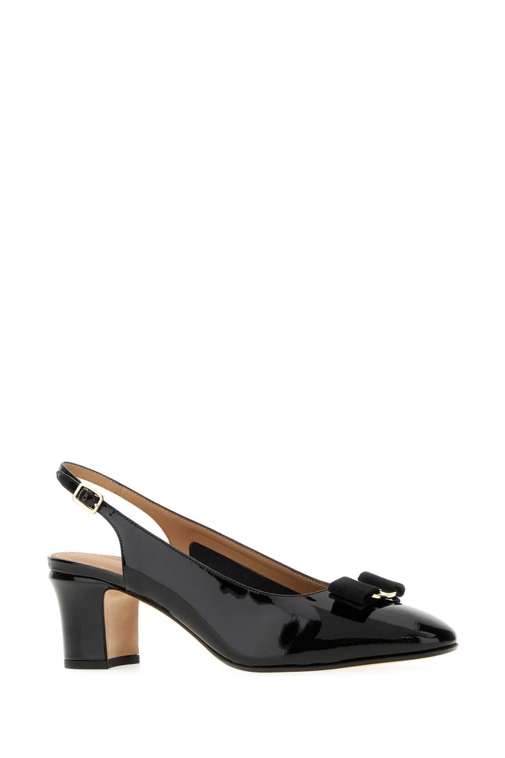 Salvatore Ferragamo Black Leather Vetty 55 Pumps