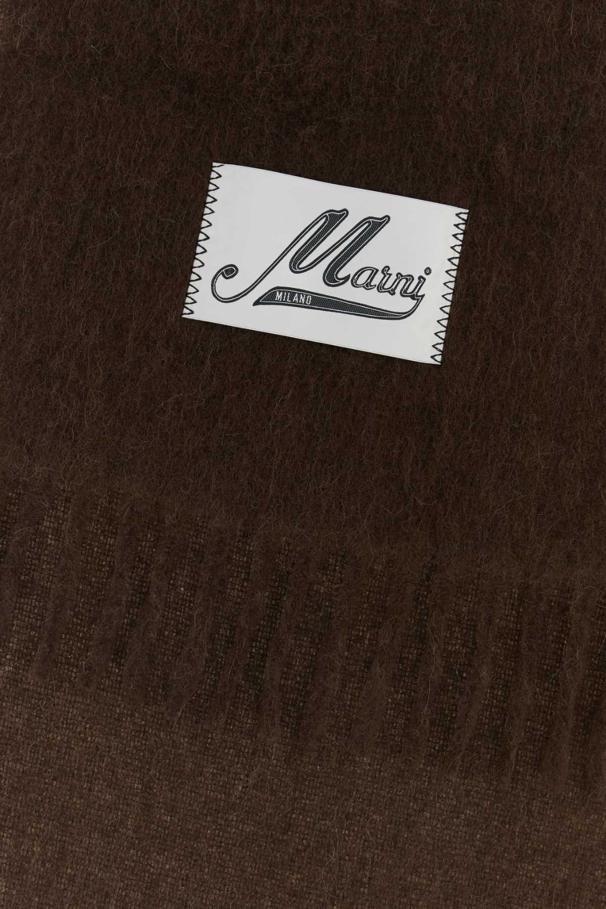Marni Brown Alpaca Blend Scarf