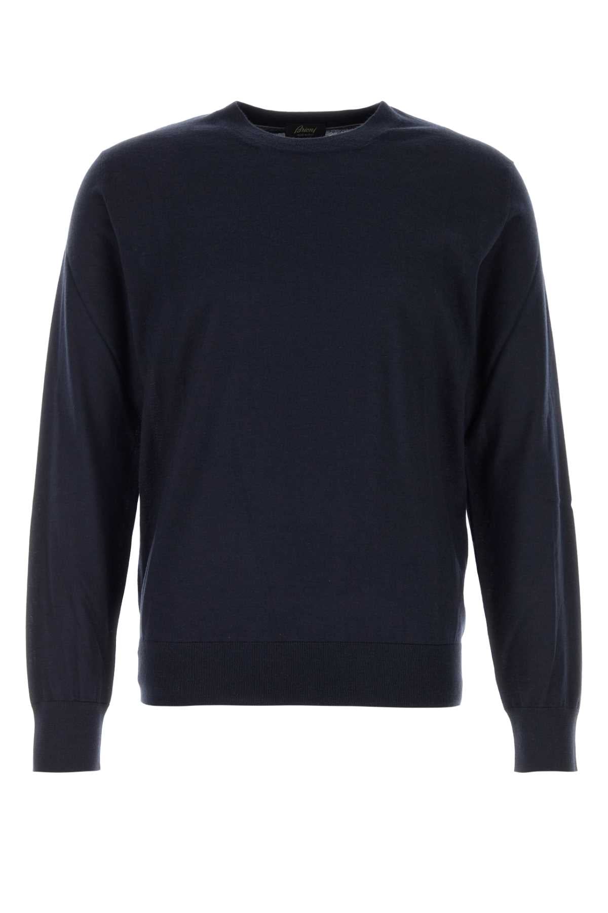 Brioni Midnight Blue Cashmere Blend Sweater