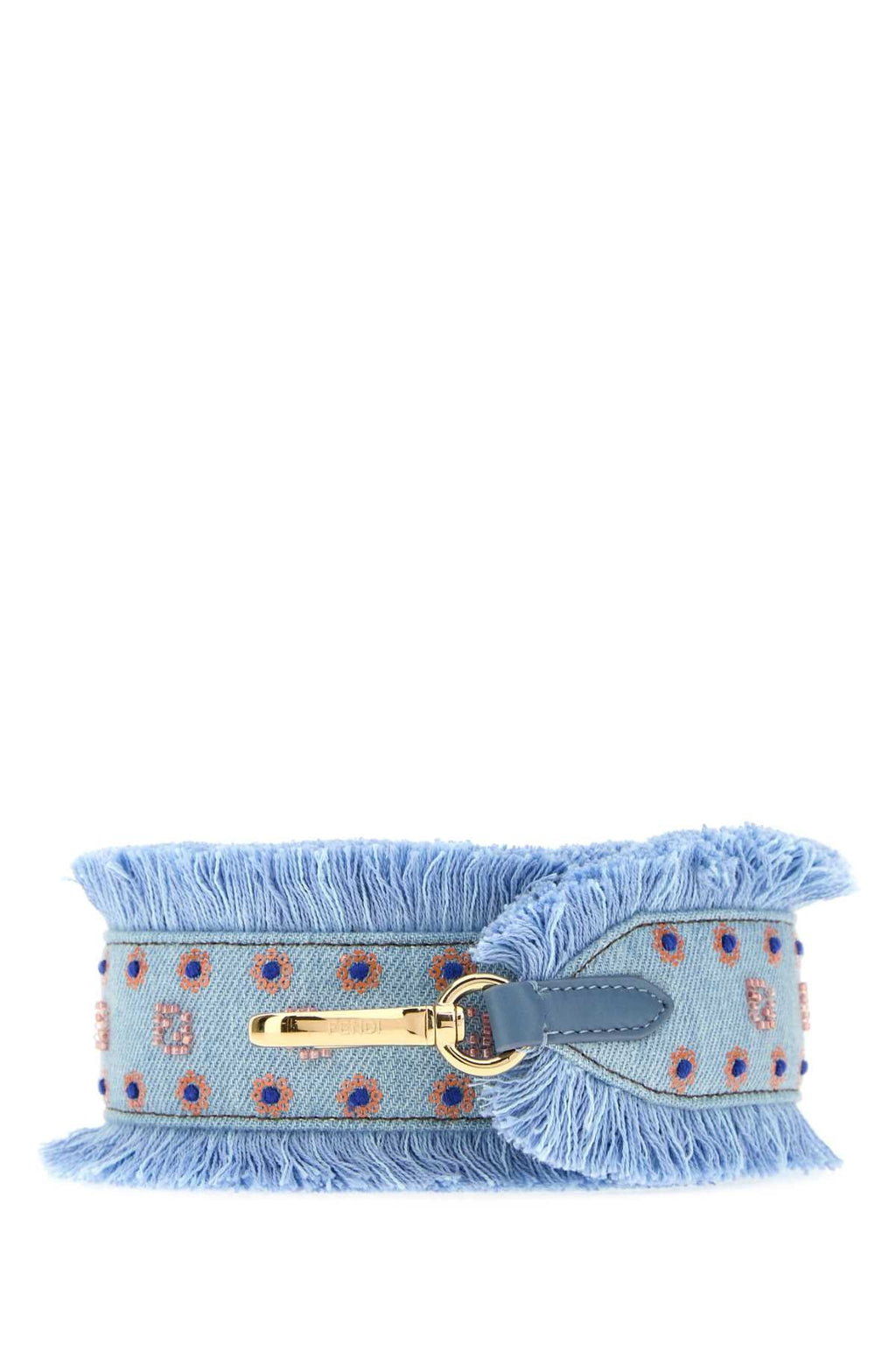 Fendi Light Blue Denim You Shoulder Strap