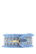 Fendi Light Blue Denim You Shoulder Strap
