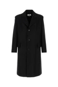 Mm6 Maison Margiela Black Wool Blend Coat
